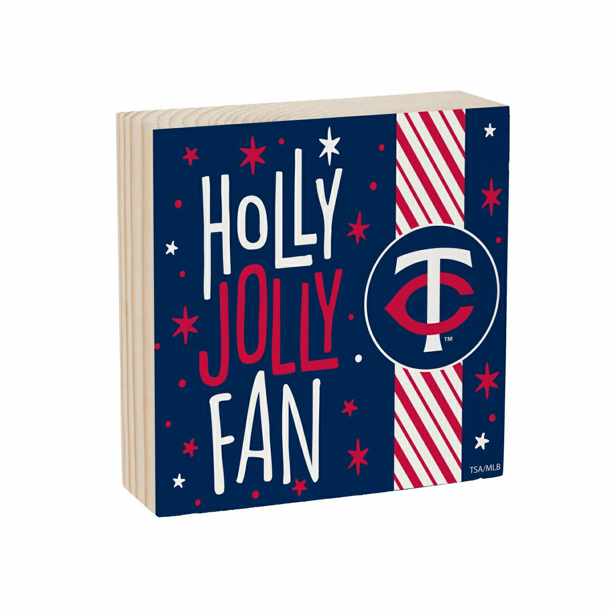Minnesota Twins Block, Holiday, 6x6 - MLB Home