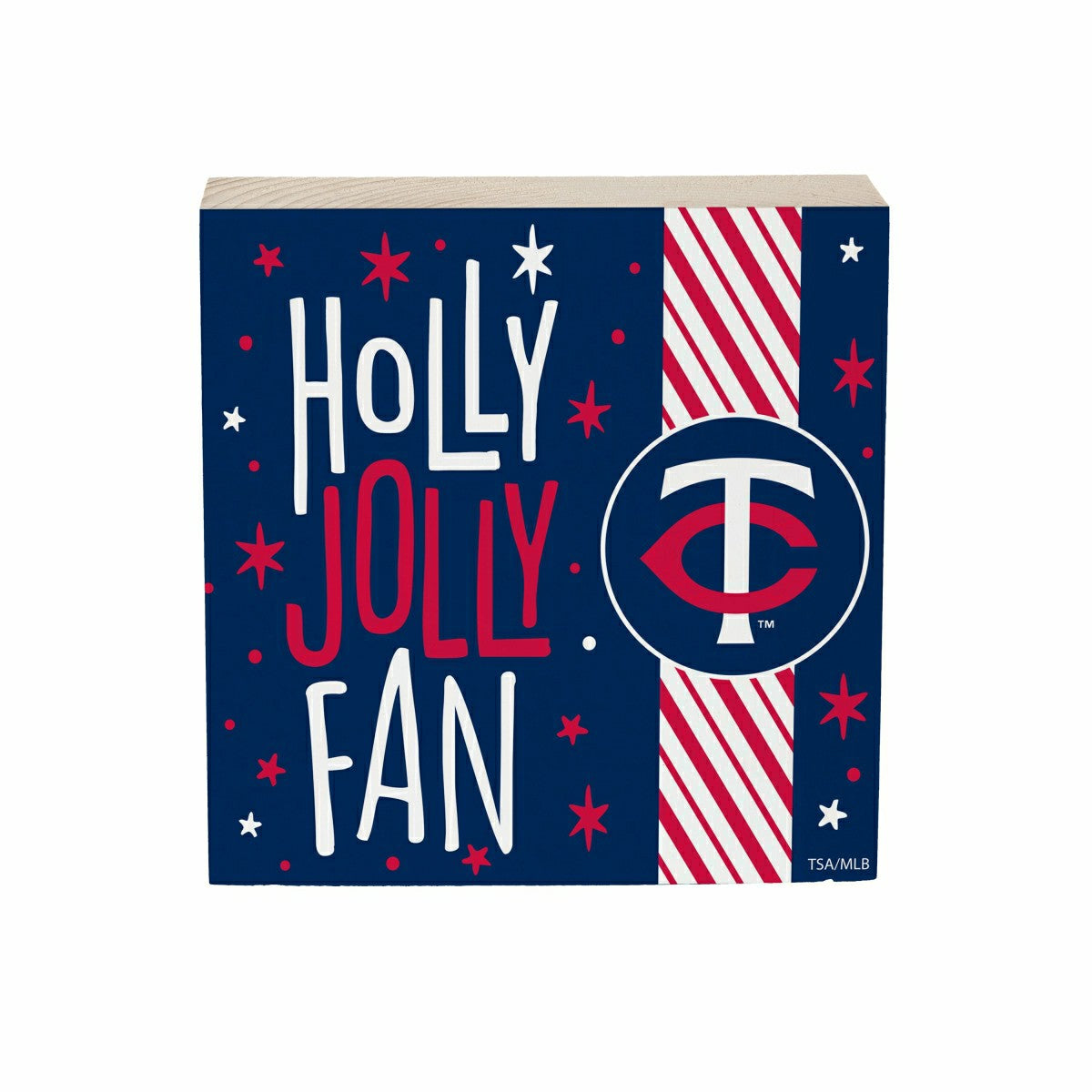 Minnesota Twins Block, Holiday, 6x6 - MLB Home