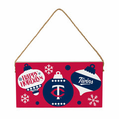Minnesota Twins Holiday Wood Wall Sign, 6x11 - MLB Home