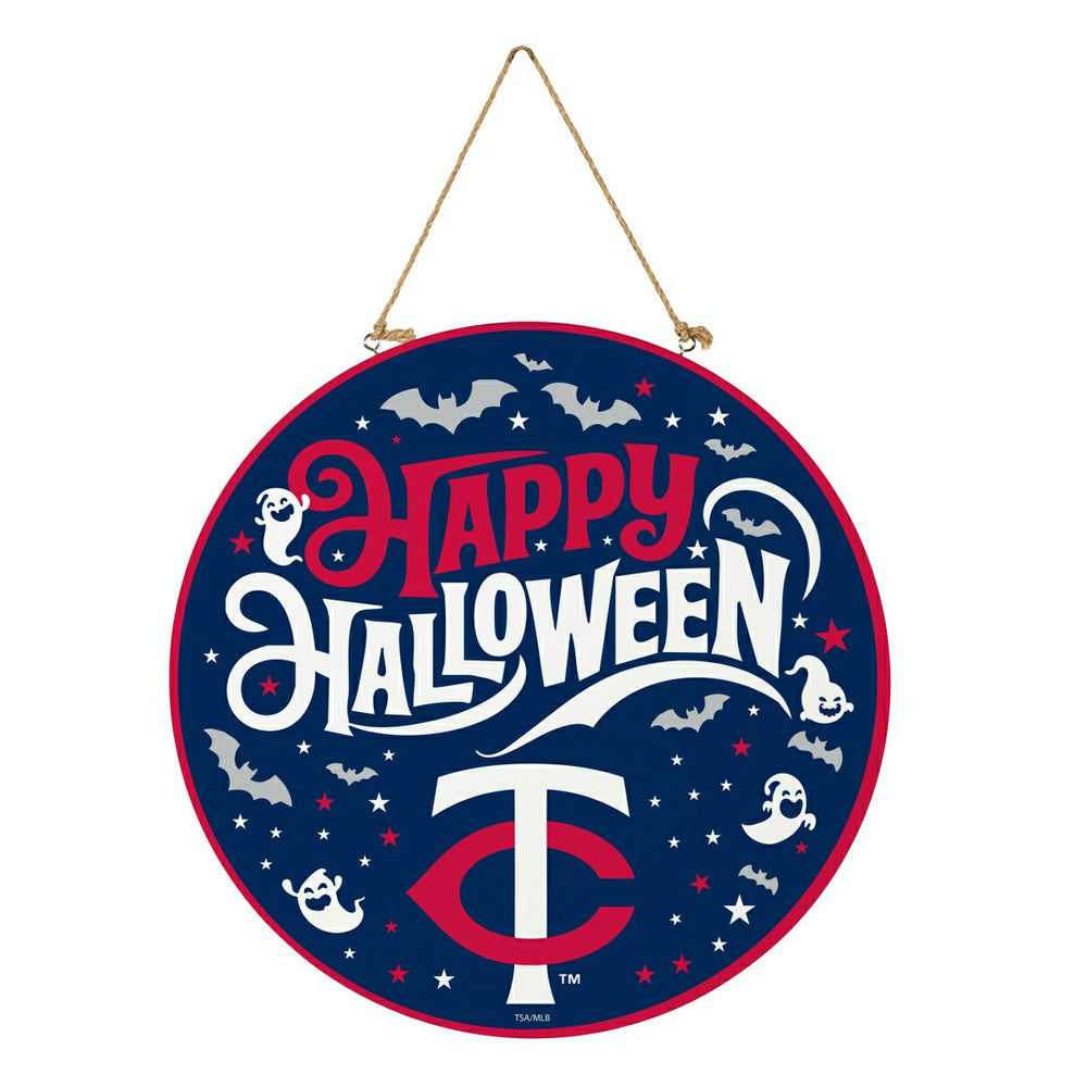Minnesota Twins Halloween Round Door Décor with Hanging Rope, 18x18 - MLB Home