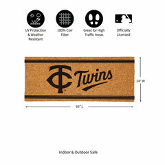 Minnesota Twins Extra Large One Color Coir Mat, 60"x24" - MLB