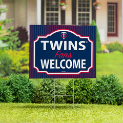Minnesota Twins Coroplast Yard Sign, "Fans Welcome" - MLB Home