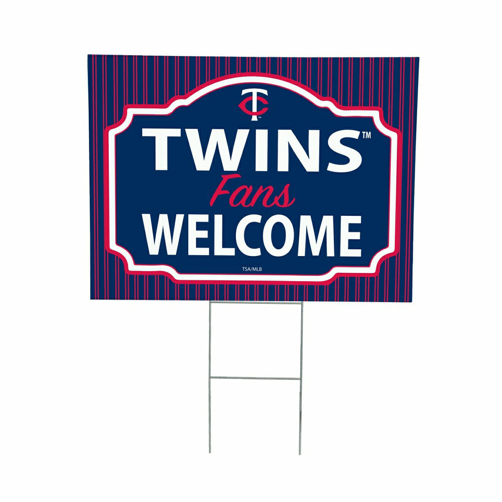 Minnesota Twins Coroplast Yard Sign, "Fans Welcome" - MLB Home