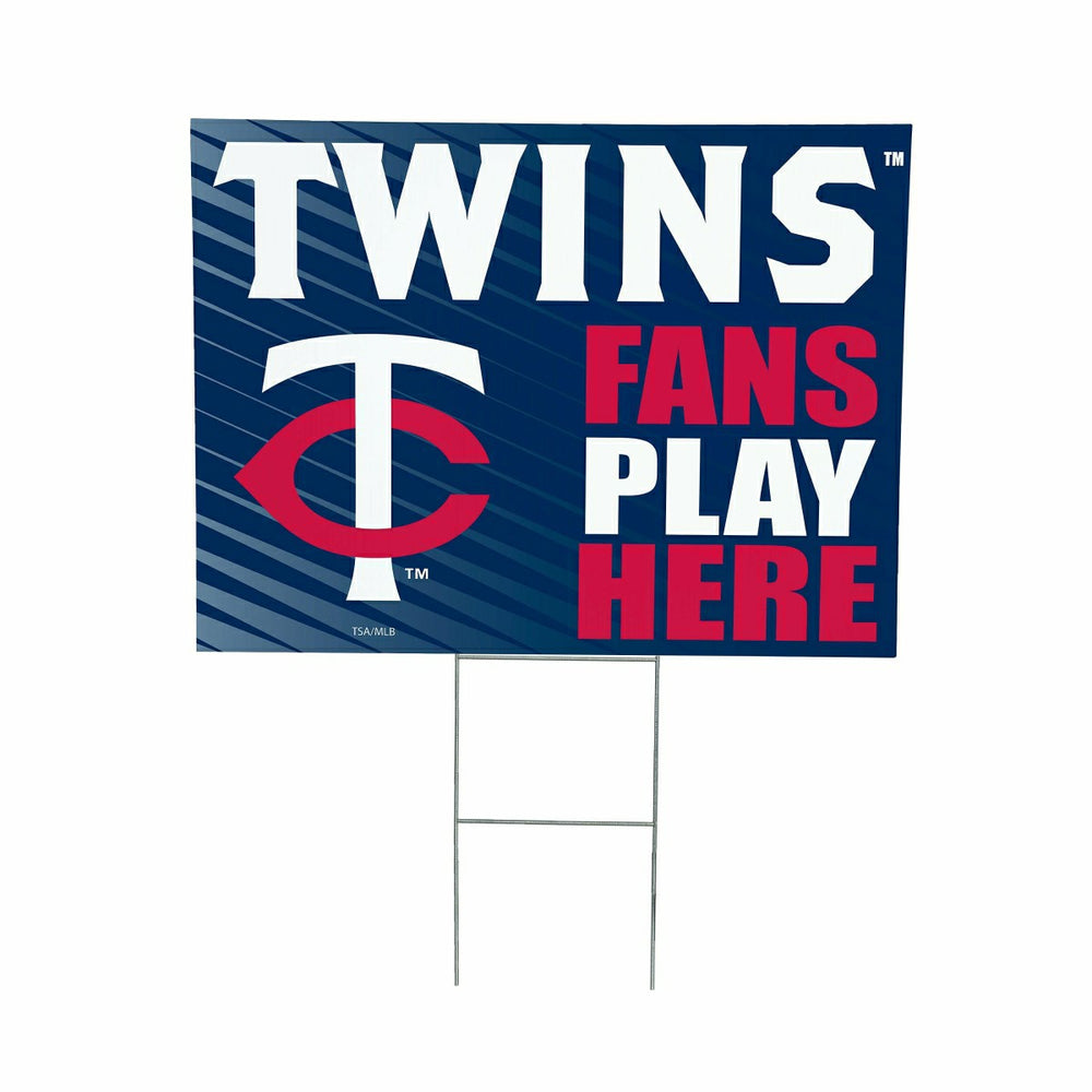 Minnesota Twins Coroplast Yard Sign "Fans Play Here" - MLB Home
