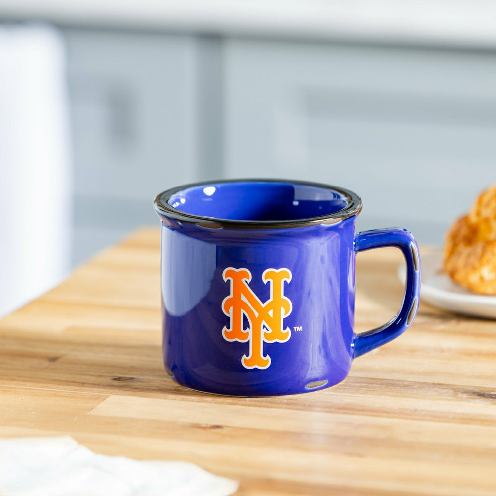 New York Mets Ceramic Camp Cup with Enamel Finish, 14oz - MLB Home