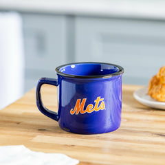 New York Mets Ceramic Camp Cup with Enamel Finish, 14oz - MLB Home