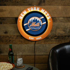 New York Mets, Metal Lite, Round - MLB