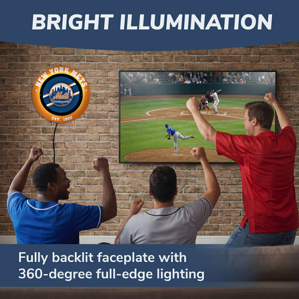 New York Mets, Metal Lite, Round - MLB