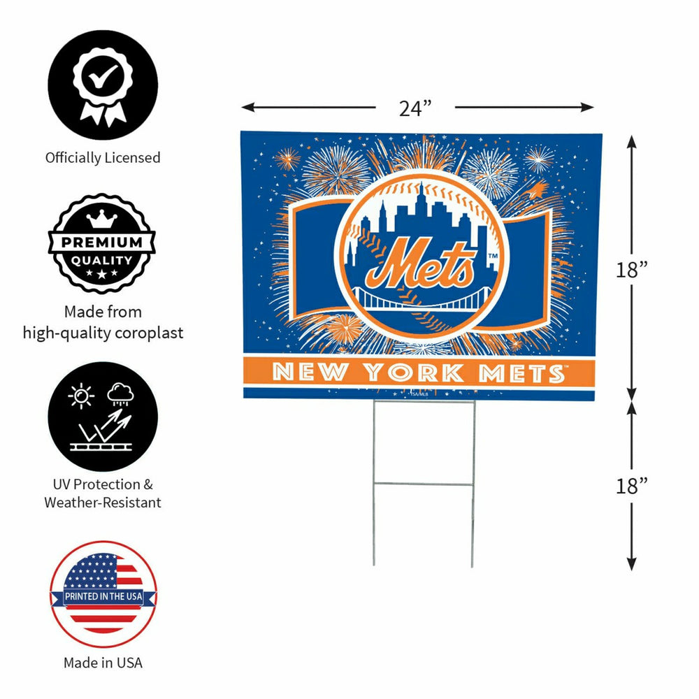 New York Mets Yard Sign, Patriotic - MLB Home