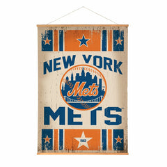 New York Mets, Canvas Wall Tapestry, Large, 54x36 - MLB Home