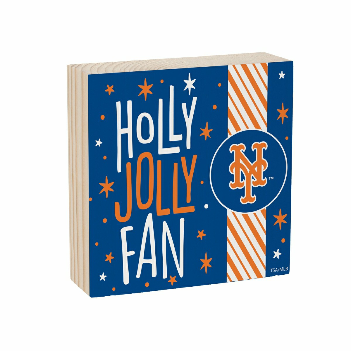 New York Mets Block, Holiday, 6x6 - MLB Home