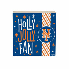 New York Mets Block, Holiday, 6x6 - MLB Home