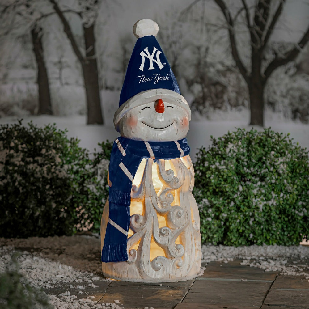 New York Yankees Snowman LED Statuary, 26" - MLB Home