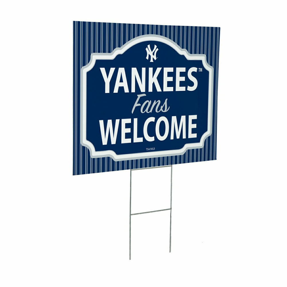 New York Yankees Coroplast Yard Sign, "Fans Welcome" - MLB Home