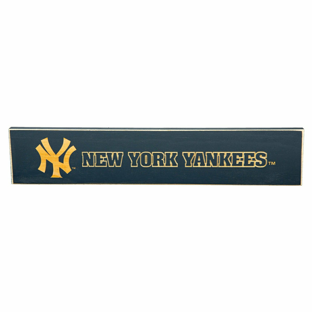 New York Yankees Engraved Wood Sign, 3.5" x 18" - MLB Home