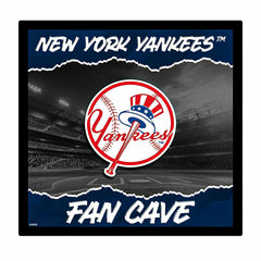 New York Yankees 23"H x 23"L LED Wall Decor, Edgelite, Square - MLB Home