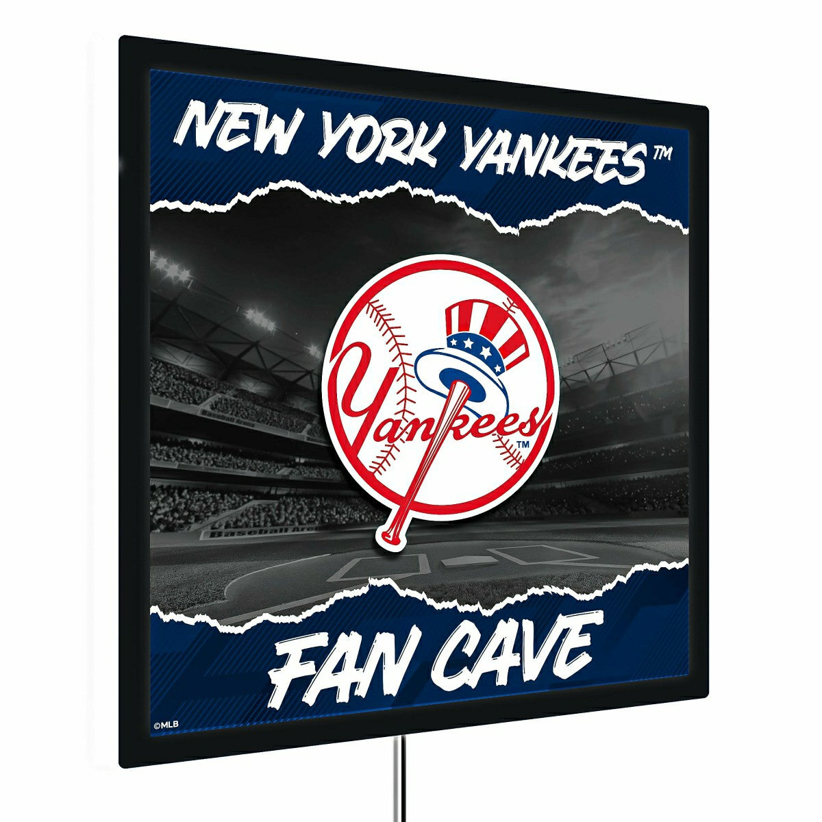 New York Yankees 23"H x 23"L LED Wall Decor, Edgelite, Square - MLB Home