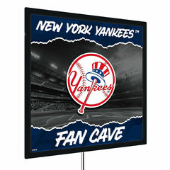 New York Yankees 23"H x 23"L LED Wall Decor, Edgelite, Square - MLB Home