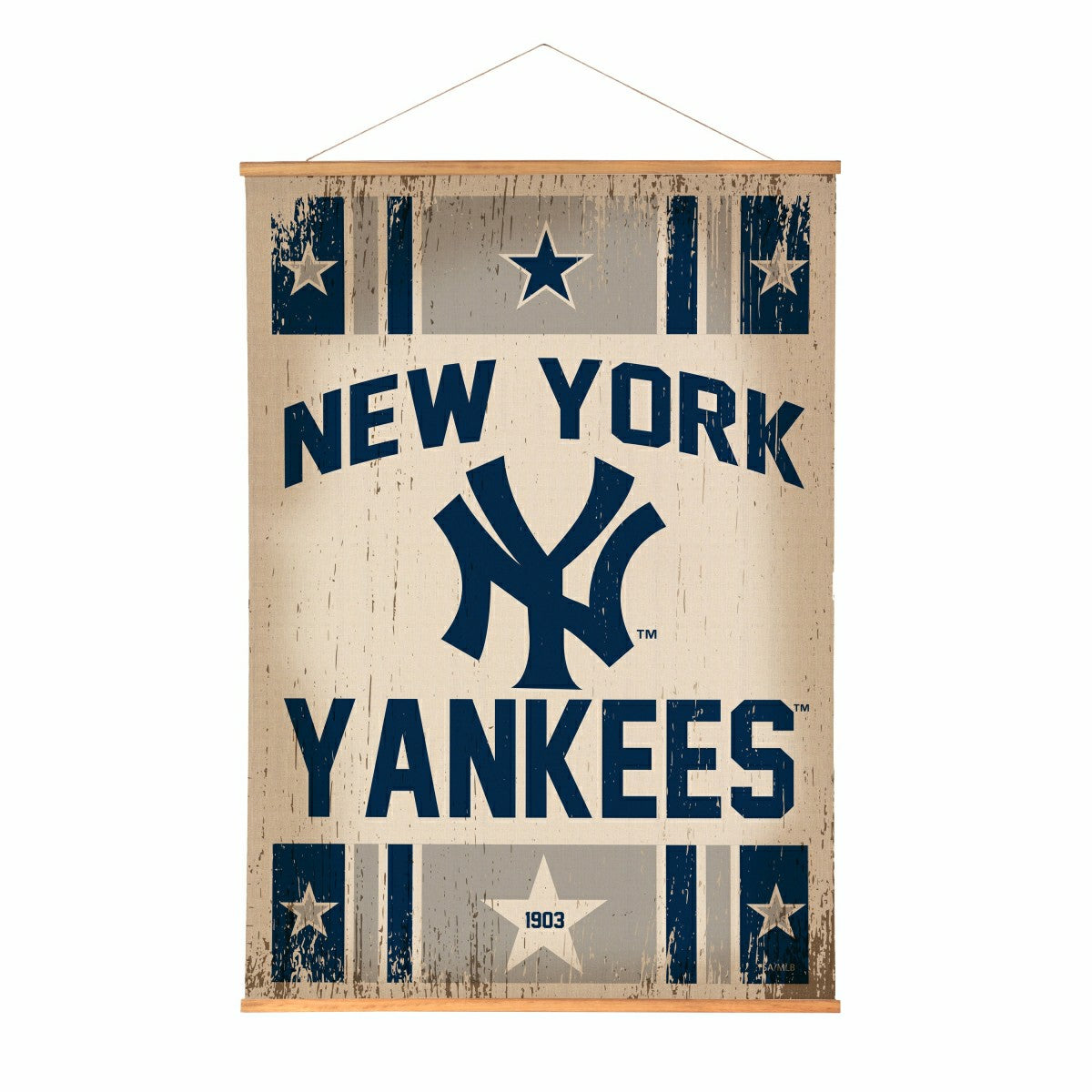 New York Yankees, Canvas Wall Tapestry, Large, 54x36 - MLB Home