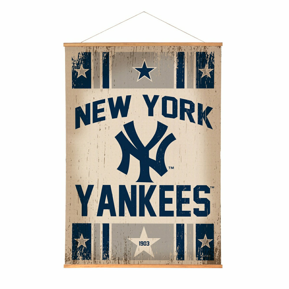 New York Yankees, Canvas Wall Tapestry, Large, 54x36 - MLB Home