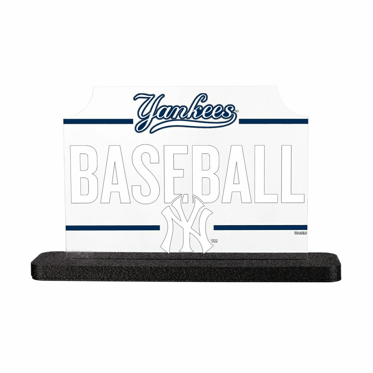 New York Yankees Rectangle Baseball LED Tabletop Decor - MLB Home