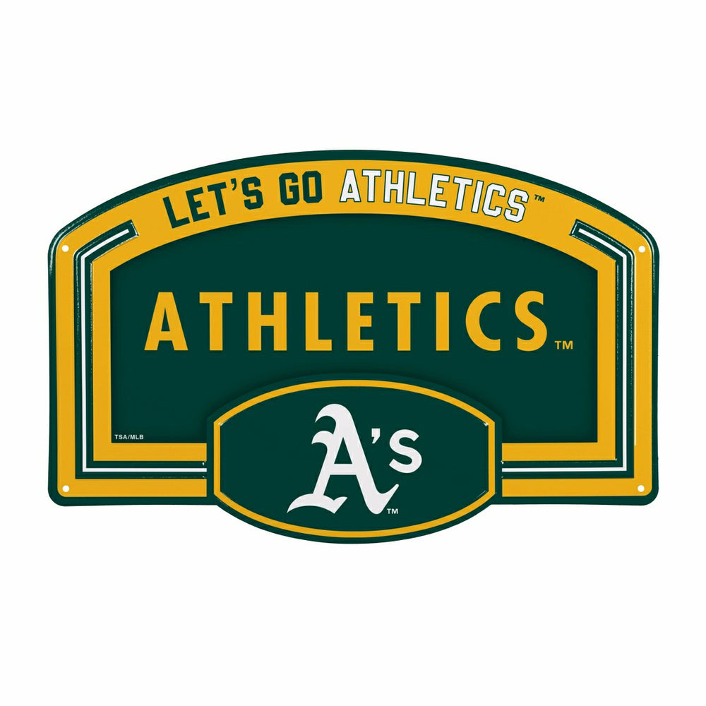 Athletics USA Embossed Steel Wall Sign, 11" x 17" - MLB Home
