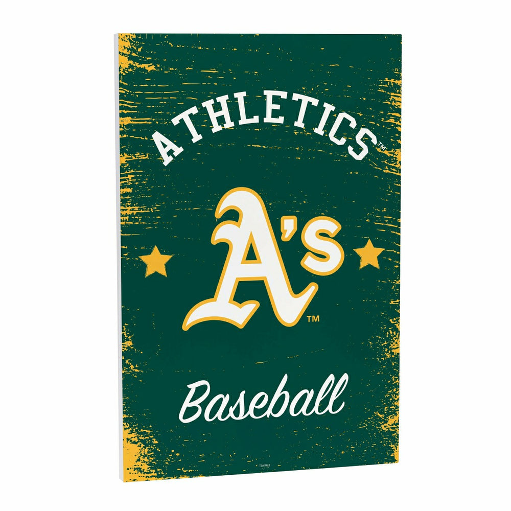 Athletics Wood Wall Sign, 16x24 - MLB Home