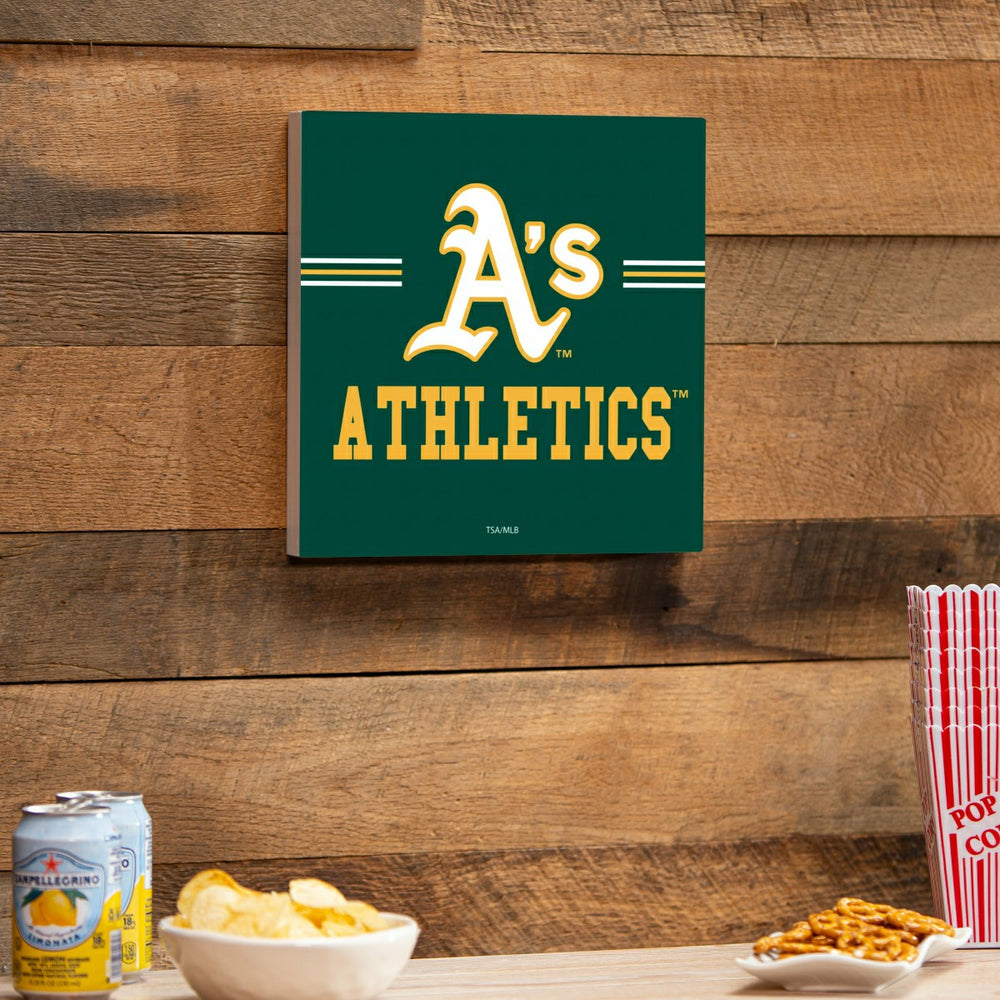 Athletics Wood Wall Sign, 12x12 - MLB Home
