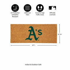 Oakland A's Extra Large Full Color Coir Mat, 60"x24" - MLB