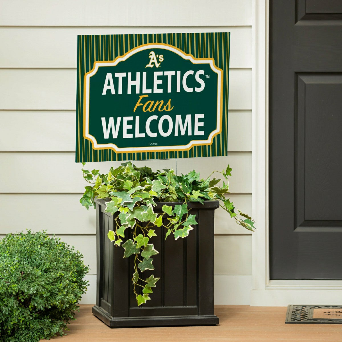 Athletics Coroplast Yard Sign, "Fans Welcome" - MLB Home