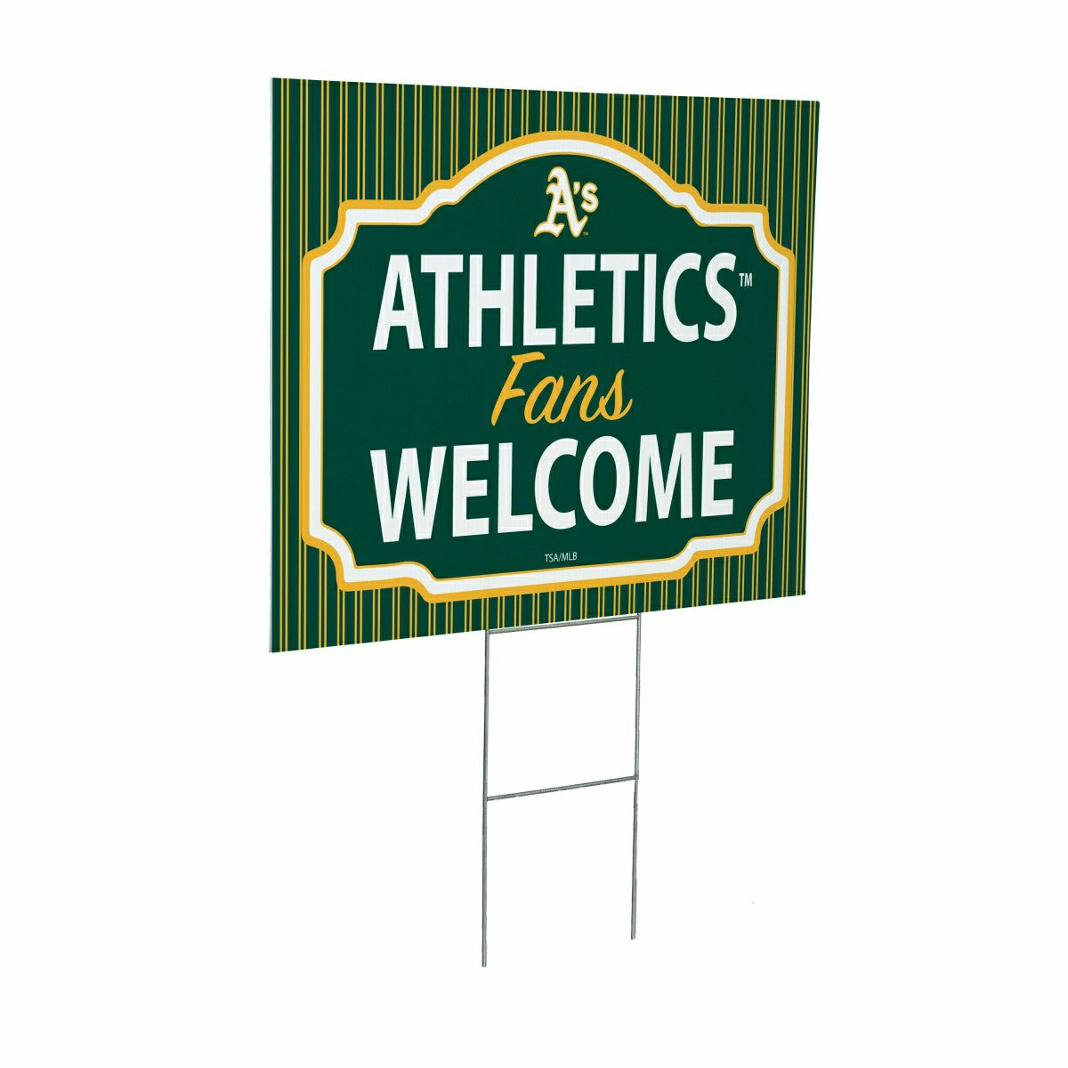 Athletics Coroplast Yard Sign, "Fans Welcome" - MLB Home