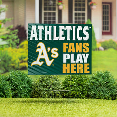 Athletics Coroplast Yard Sign "Fans Play Here" - MLB Home