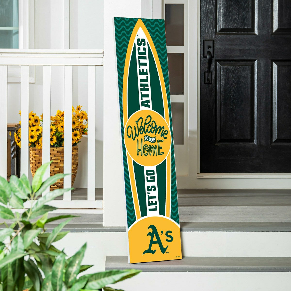 Oakland A's Summer Seasonal Surfboard ECM Exclusive 47" Single Sided L - MLB Home
