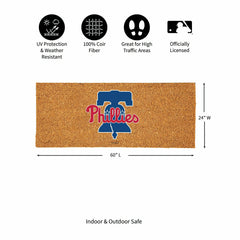 Philadelphia Phillies Extra Large Full Color Coir Mat, 60"x24" - MLB
