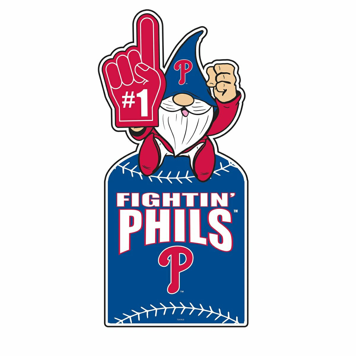 Philadelphia Phillies Gnome Metal Sign 10"L x 30"H - MLB Home