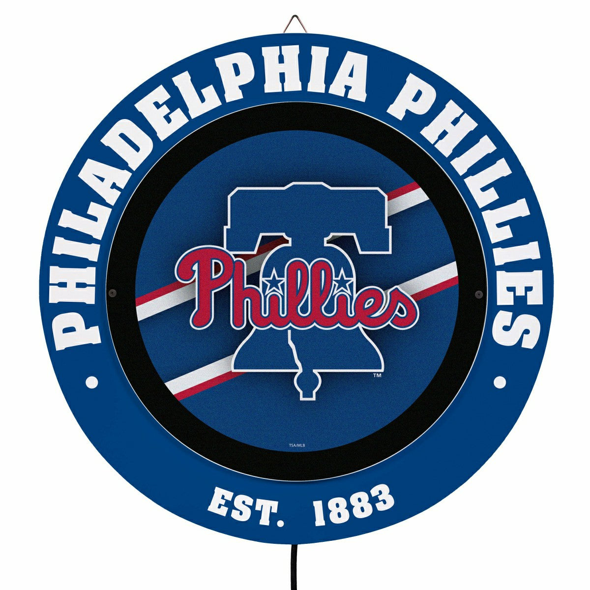 Philadelphia Phillies, Metal Lite, Round - MLB