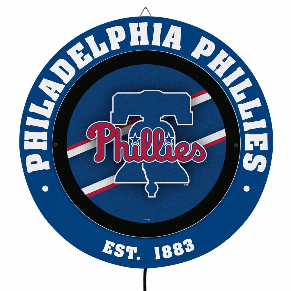 Philadelphia Phillies, Metal Lite, Round - MLB