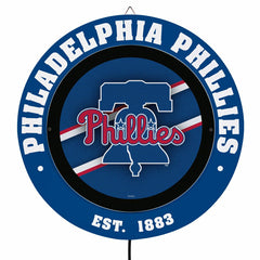 Philadelphia Phillies, Metal Lite, Round - MLB