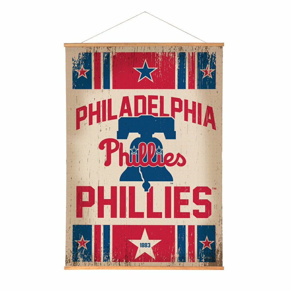 Philadelphia Phillies, Canvas Wall Tapestry, Large, 54x36 - MLB Home