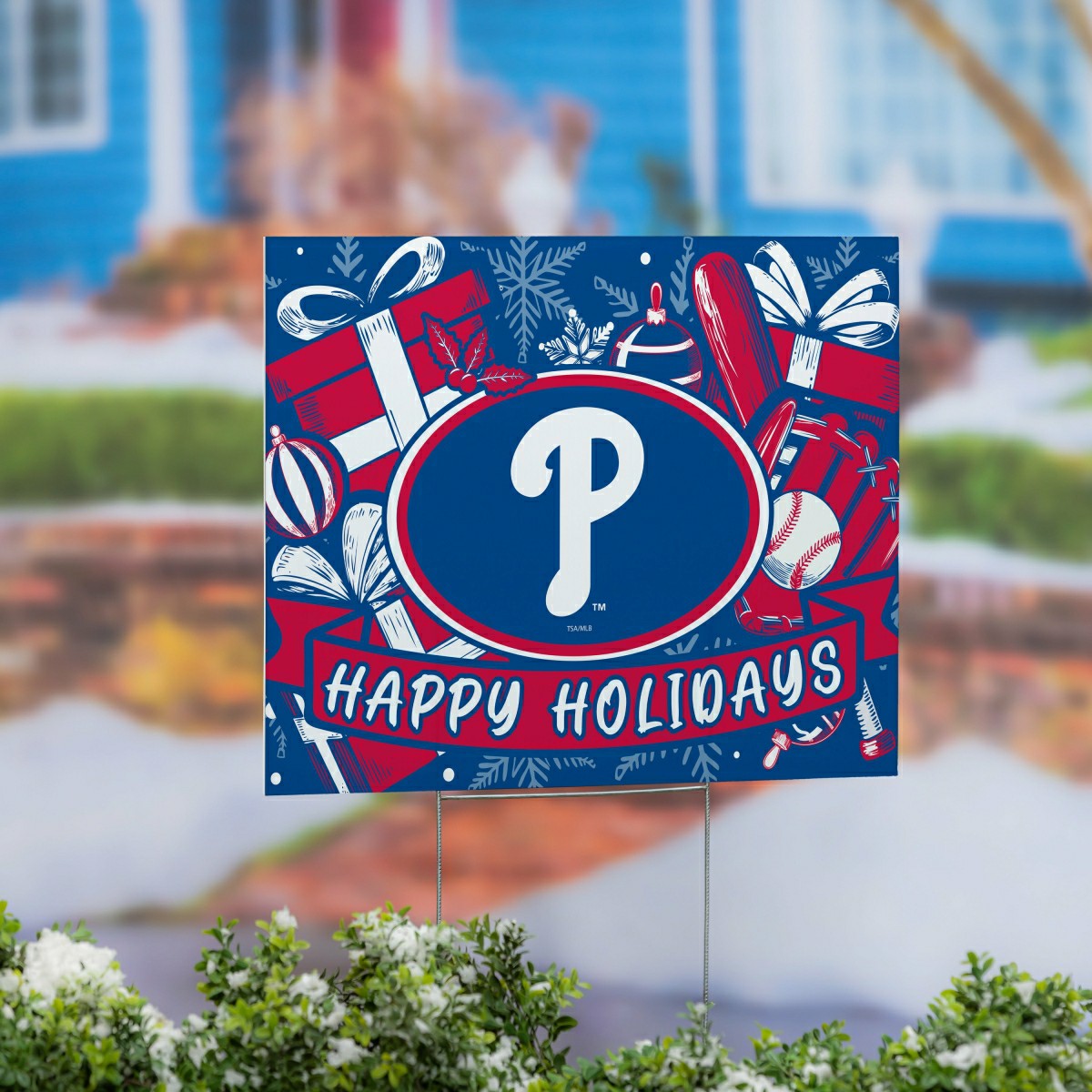 Philadelphia Phillies Yard Sign, Holiday - MLB Home