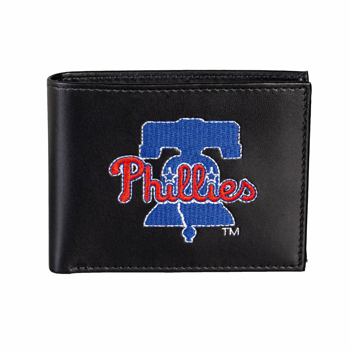 Philadelphia Phillies Black Bi-Fold Embroidered Wallet w/ RFID Blocking - MLB Home