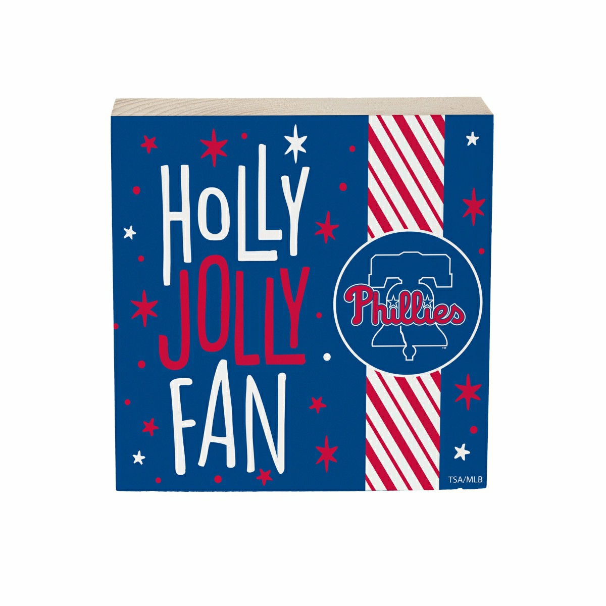 Philadelphia Phillies Block, Holiday, 6x6 - MLB Home