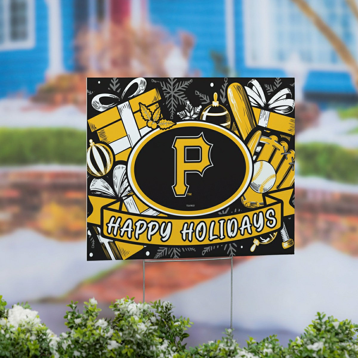 Pittsburgh Pirates Yard Sign, Holiday - MLB Home