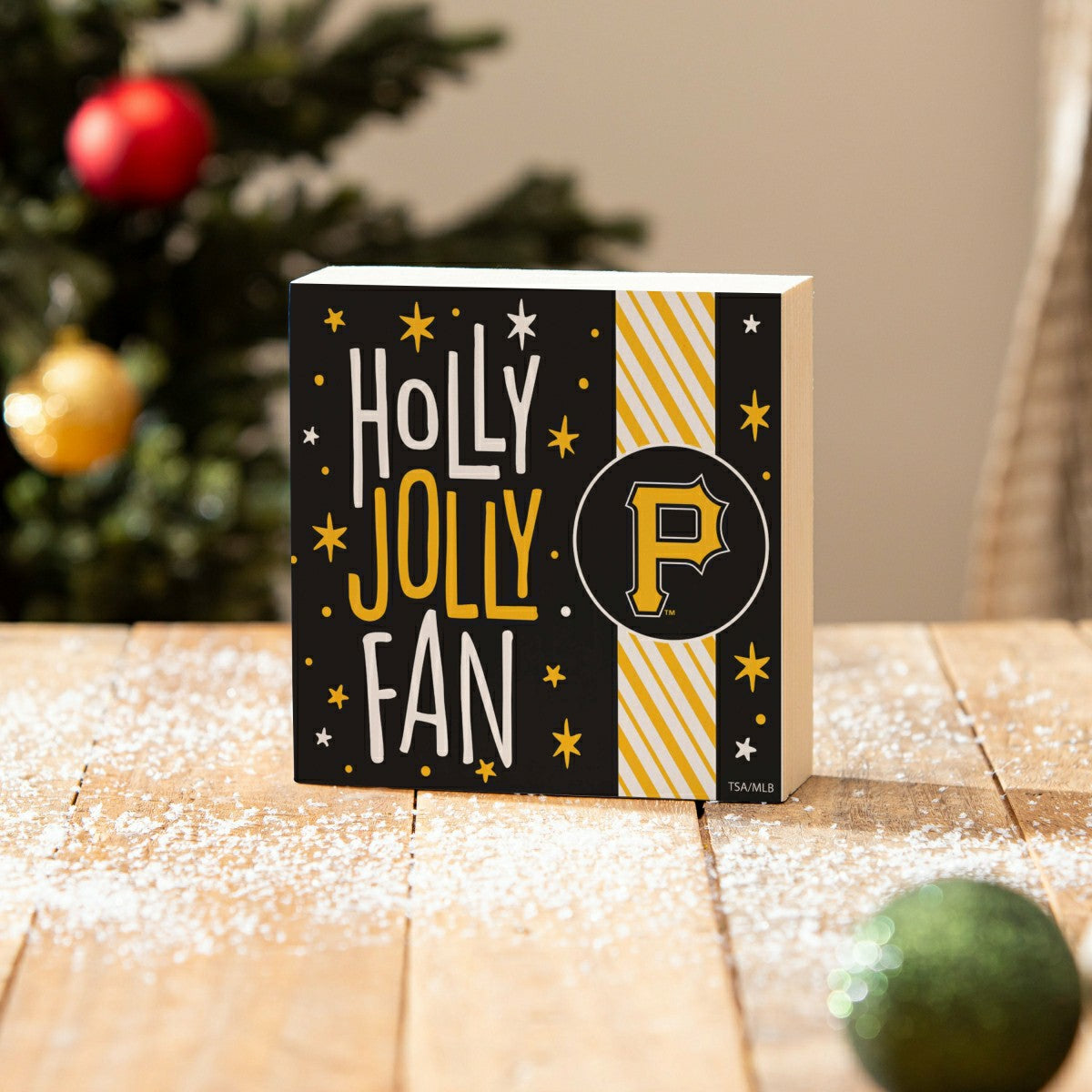 Pittsburgh Pirates Block, Holiday, 6x6 - MLB Home