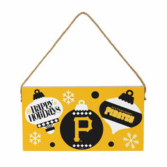 Pittsburgh Pirates Holiday Wood Wall Sign, 6x11 - MLB Home