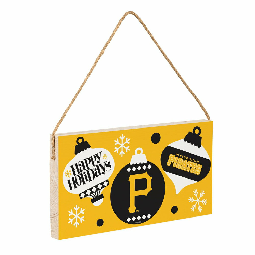 Pittsburgh Pirates Holiday Wood Wall Sign, 6x11 - MLB Home