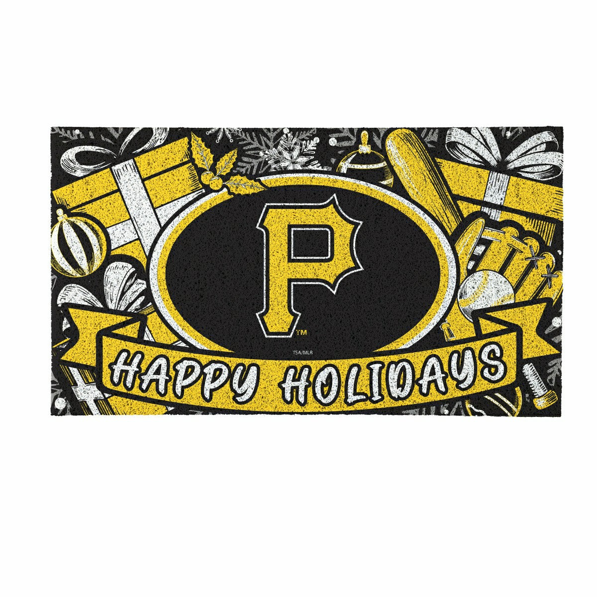 Pittsburgh Pirates Holiday PVC Mat, 28"x16" - MLB