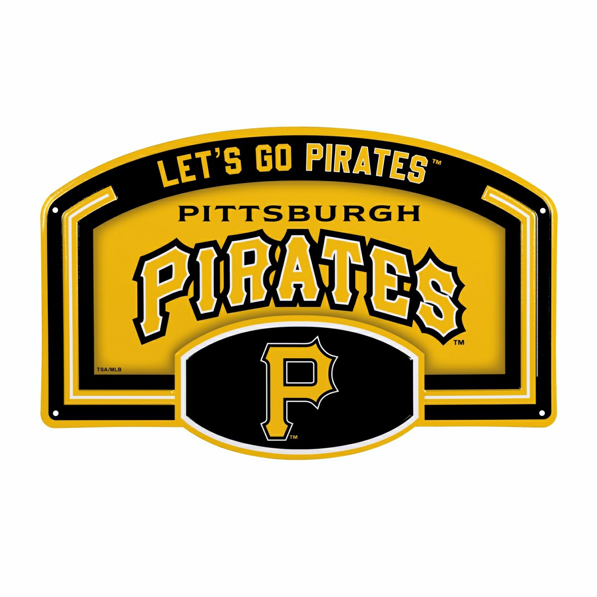 Pittsburgh Pirates USA Embossed Steel Wall Sign, 11" x 17" - MLB Home