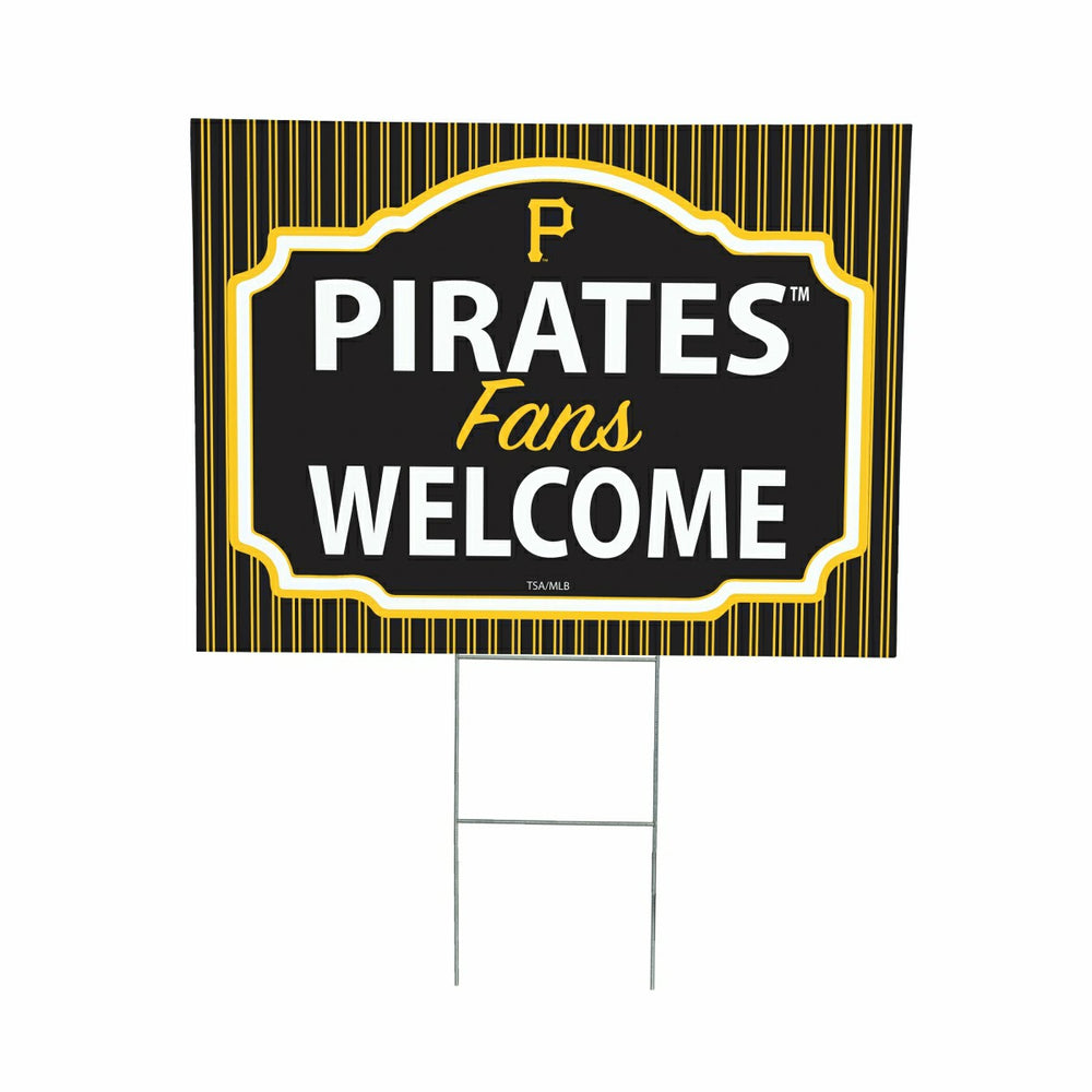 Pittsburgh Pirates Coroplast Yard Sign, "Fans Welcome" - MLB Home