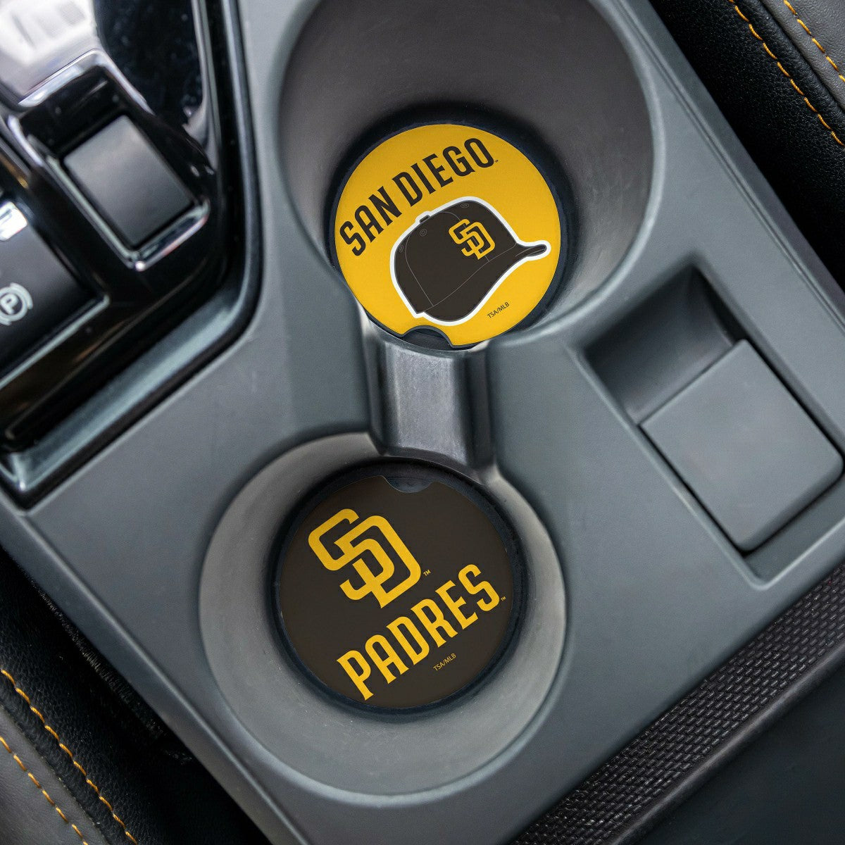 San Diego Padres Car Coaster Set, 2pc - MLB Home